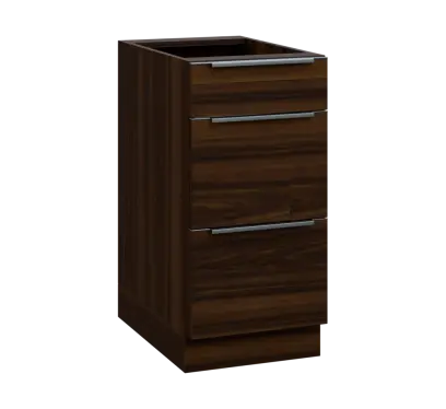 SIS - 4Z33 spodní skříňka, 3-zásuvková, 870x400x600, ořech královský